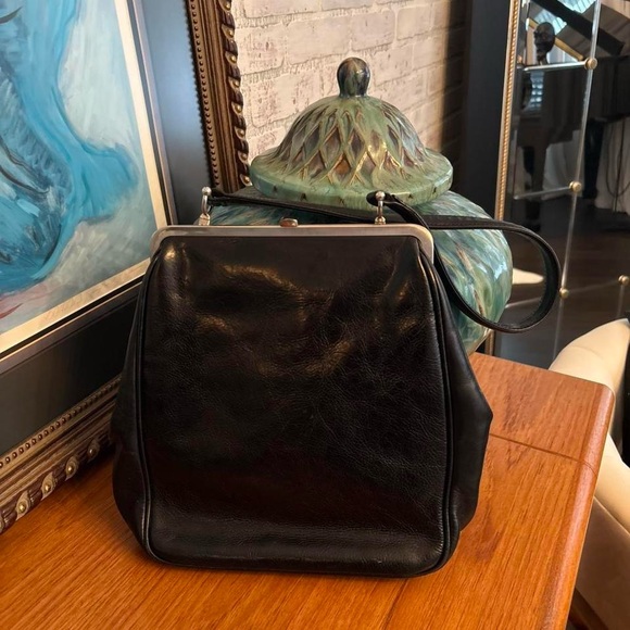 Vintage Hobo International Black Leather Handbag - Picture 3 of 6